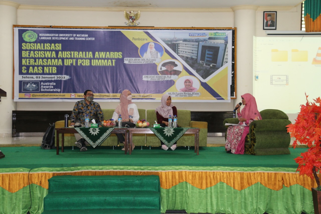 UPT P3B UMMAT GELAR SOSIALISASI AUSTRALIA AWARDS SCHOOLARSHIP NTB