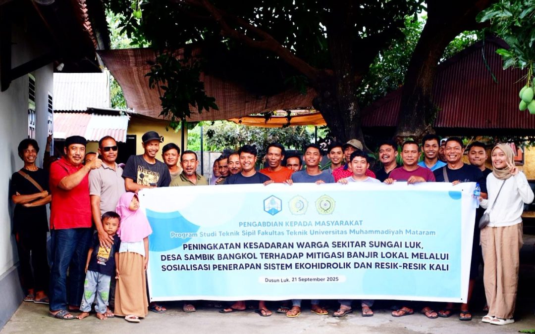 Cegah Banjir dengan Cara Hijau, Dosen Teknik Sipil UMMAT Ajak Warga Sambik Bangkol Terapkan Sistem Eko-Hidrolik dan “Resik-Resik Kali”